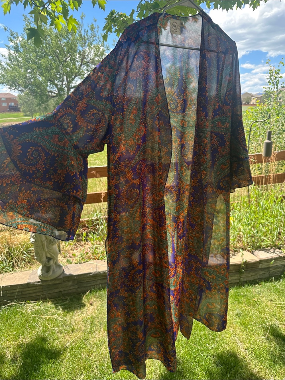 Boho Duster Kimono [royal blue paisley]